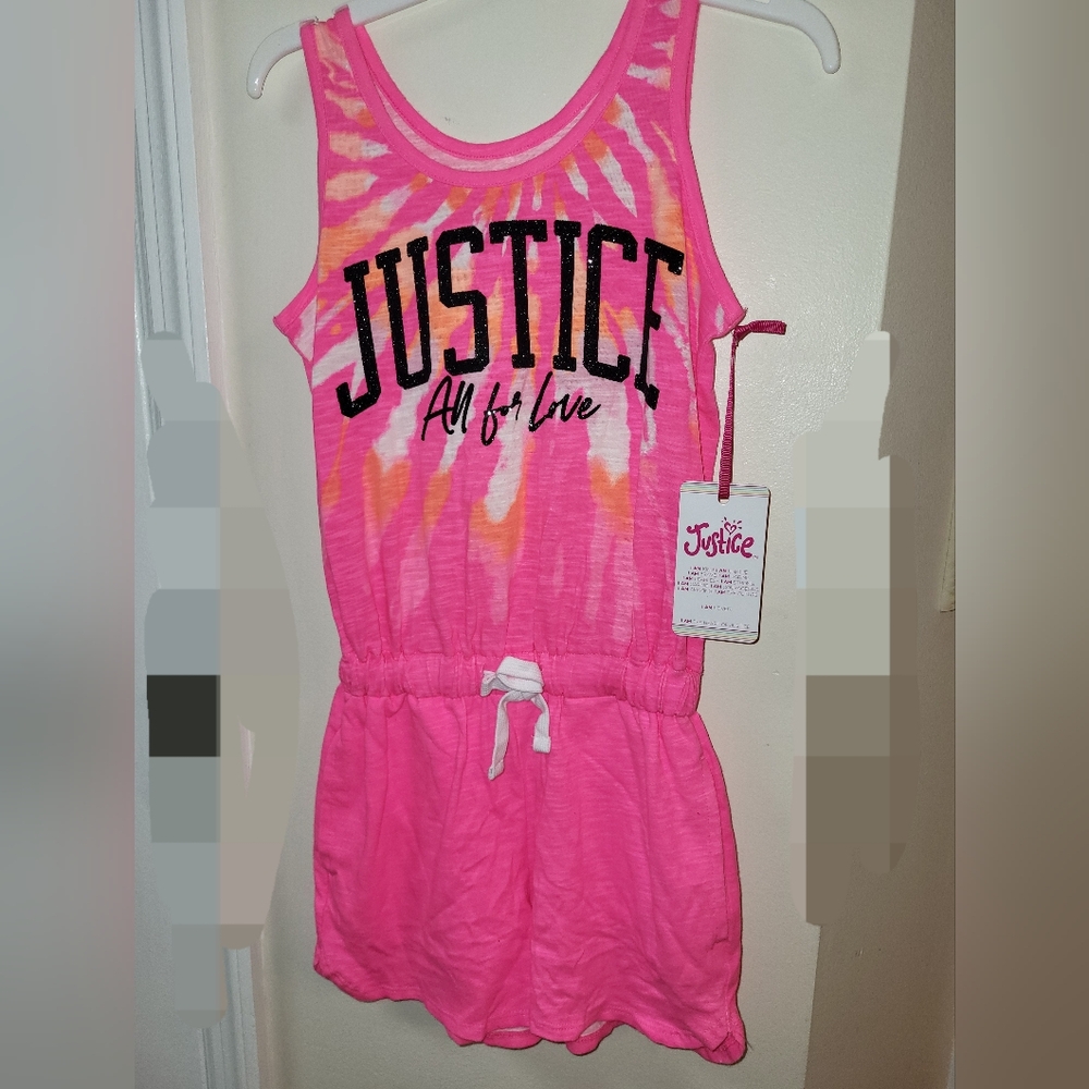 Justice Girls Hot Pink Romper
